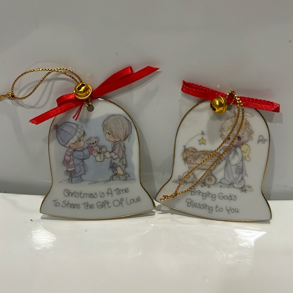 Precious Moments Ornament Set - 2 From 1986